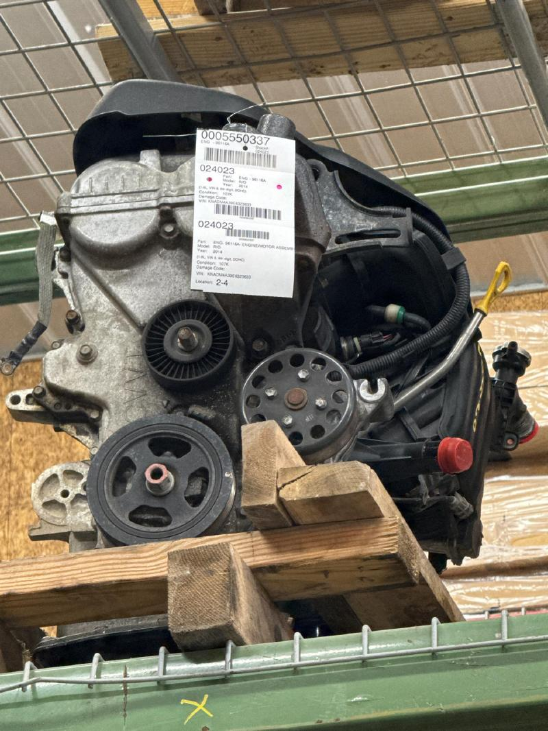 2013 Kia RIO (1.6L, VIN 3, 8th digit, DOHC), MT Used Engine (Price- 2575)